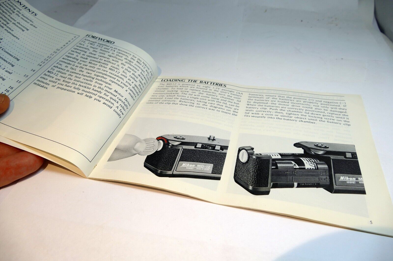 Nikon MD-12 Motor Drive  Instruction Manual Guide  En English