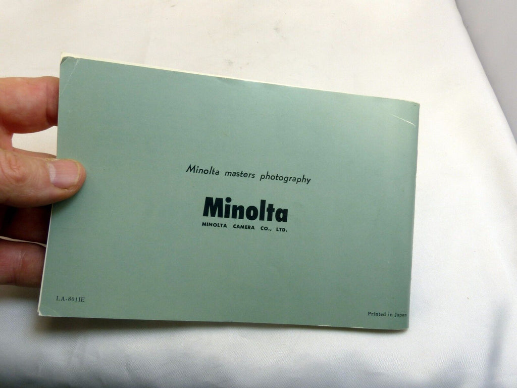 Minolta SRT-101 camera Guide Manual English EN