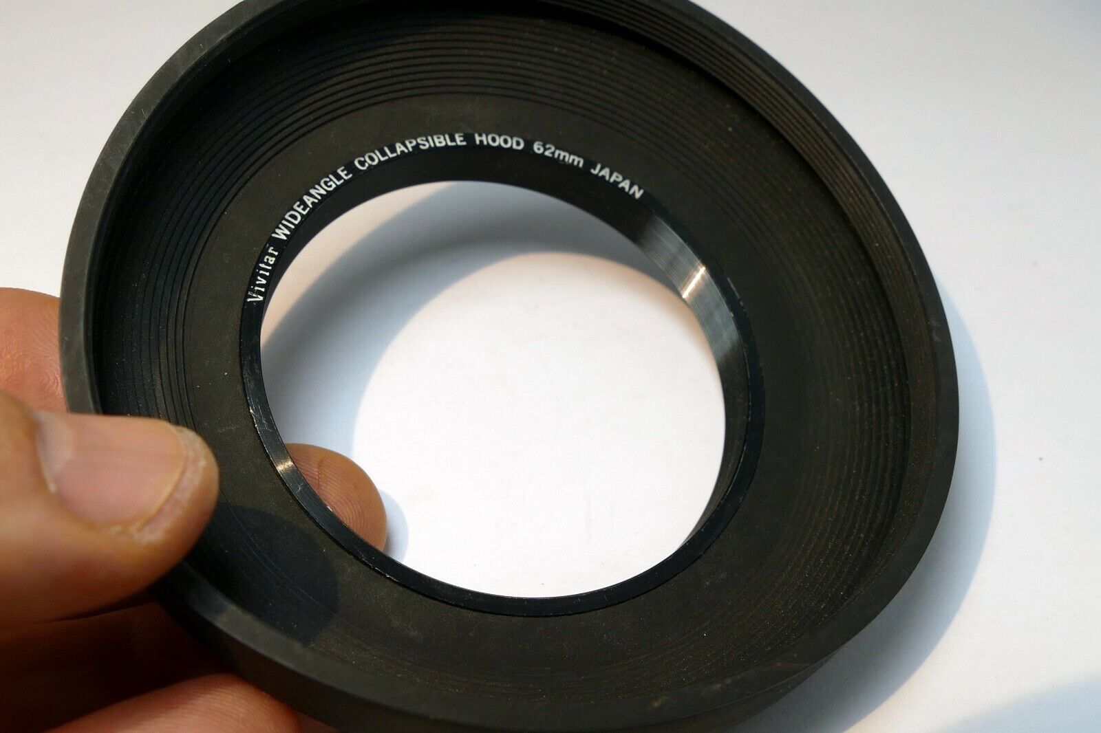 Vivitar Collapsible Rubber Lens Hood Wide angle 62mm JAPAN vintage screw in type