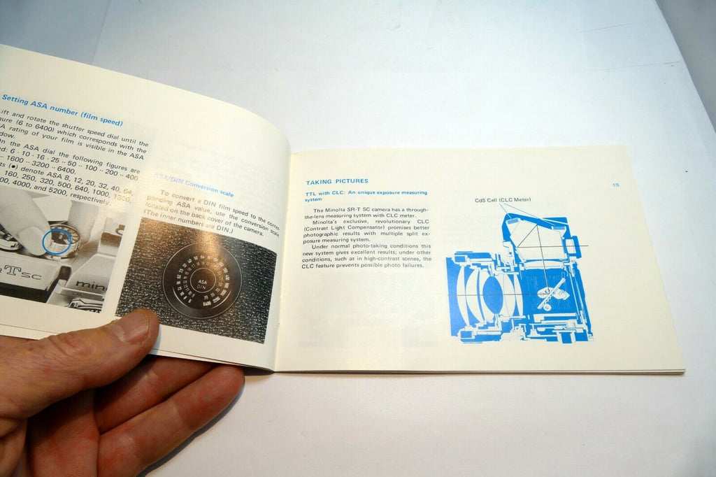 Minolta Camera SRT SC SR-TSC  Owner's Manual Guide instructions English En