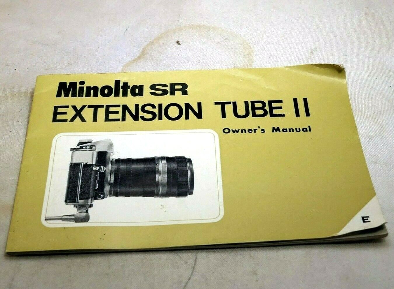 Minolta SR Extension Macro Tube II lens Owner's Guide Instructions English E