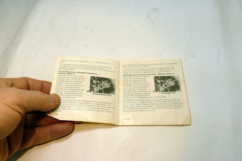 Nikon F and Ai Coupling Guide Brochure for Nikon F mount