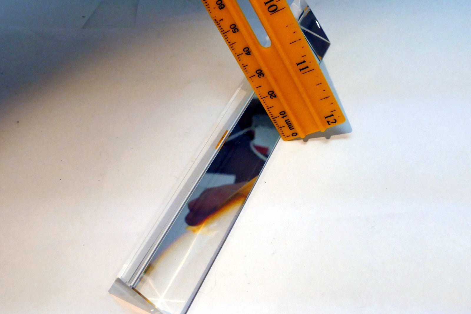 OPTICAL GLASS PRISM OPTICS 1X6" long triangle
