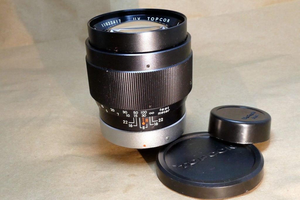 Topcon 135mm f4.0 Lens prime UV Topcor Unirex - with light haze inside, mint