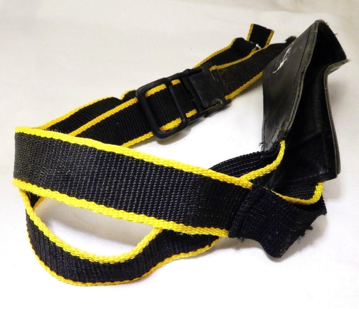 Camera Strap Yellow Black Leather 1.5"  Wide FE FE2 FM2n quick release 