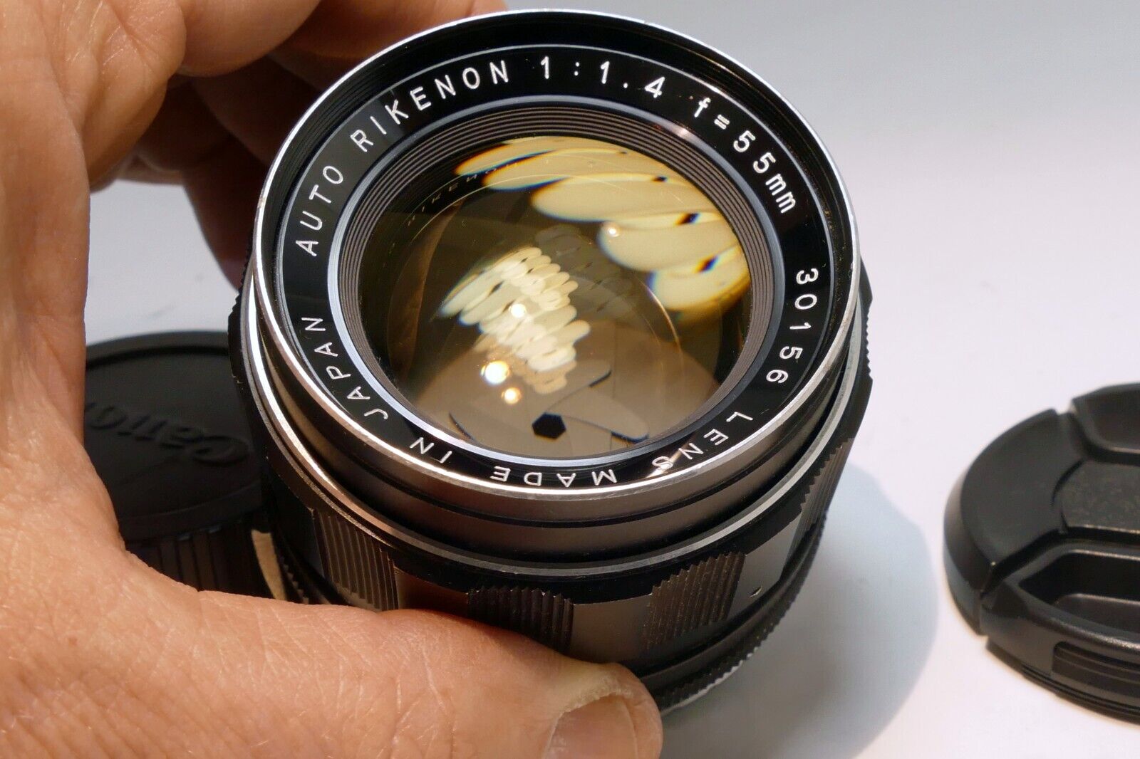 Rikenon 55mm f1.4 prime Manual lens adapted to Canon EOS EF camera T7i T8i