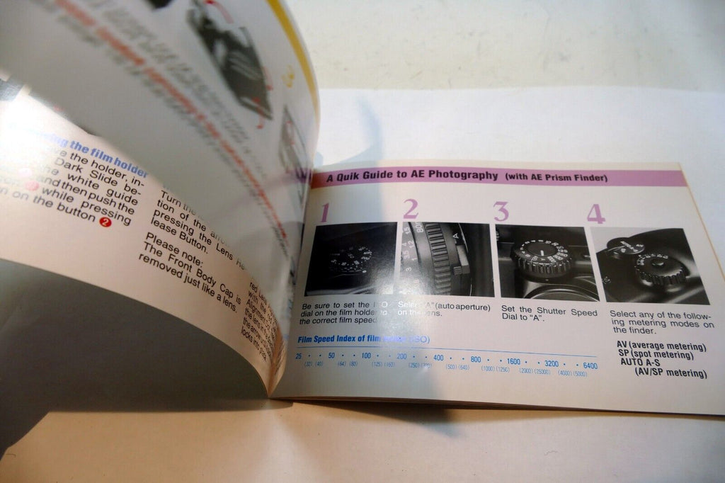 Mamiya 645 PRO Camera HANDY POCKET GUIDE Instruction Manual - concise