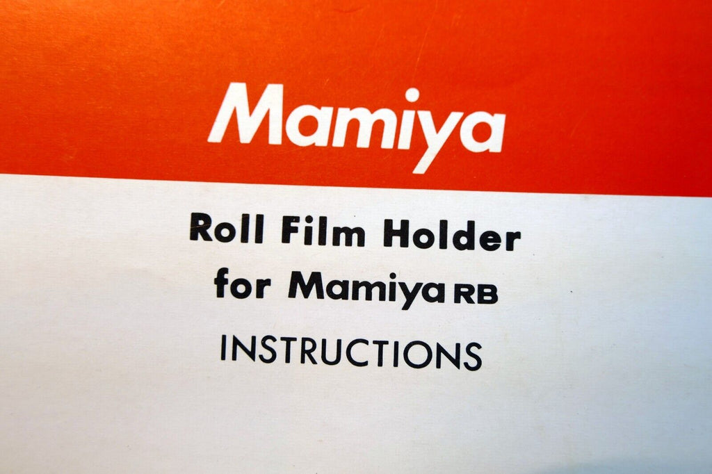 Mamiya RB67 6X7 Roll Film Back Holder OWNER'S MANUAL GUIDE Instructions