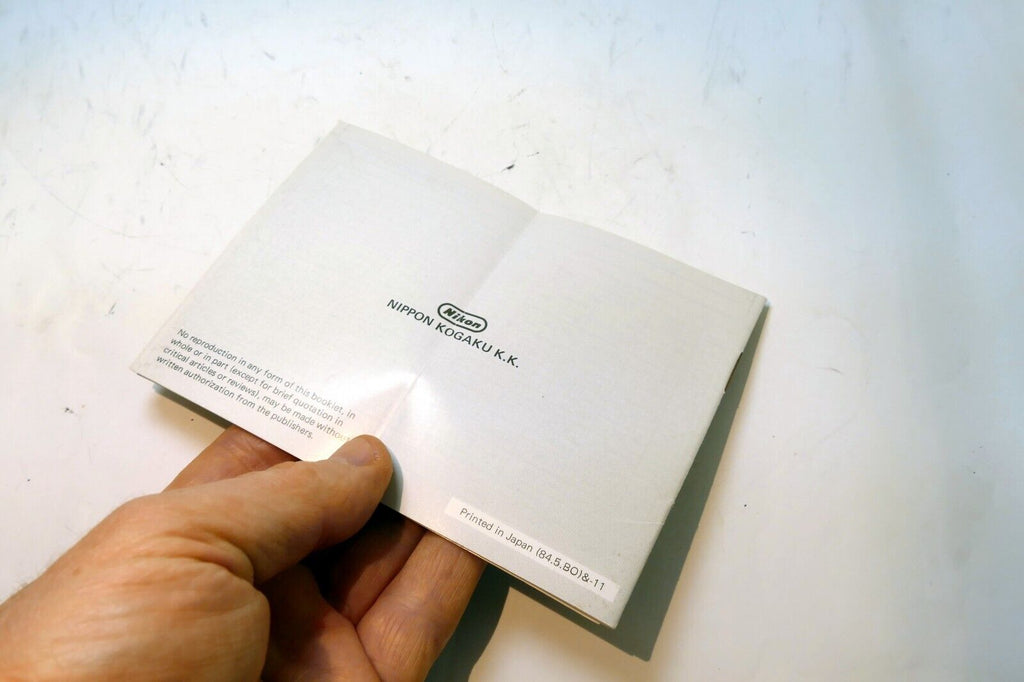 Nikon Micro-Nikkor 55mm f2.8 Ai-s LENS Instruction Guide Manual 1980