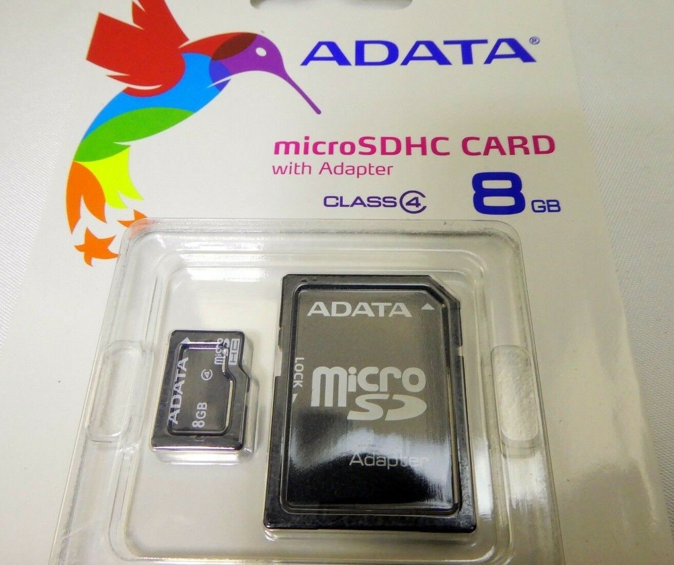 ADATA Micro 8GB SDHC Card with SD adapter AUSDH8GCL4-RA1 memory card camera Sony