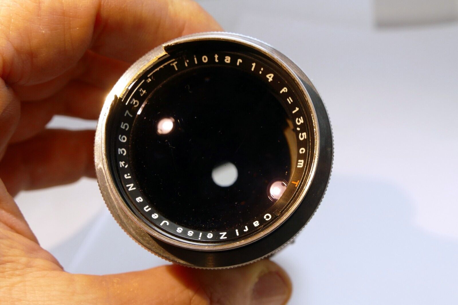Carl Zeiss Jenna Triotar 13.5cm  f4 T  Lens Exakta mount - AS IS Parts or Repair