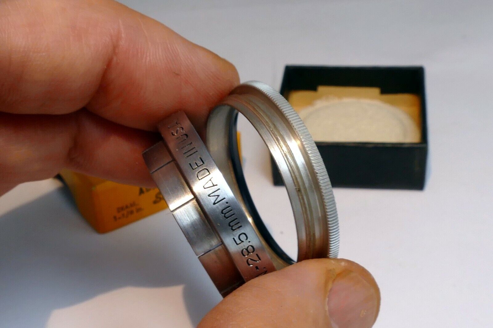 Kodak series V 5 Adapter ring with 1  1/8" 28.5mm retainer ring Filter Holder