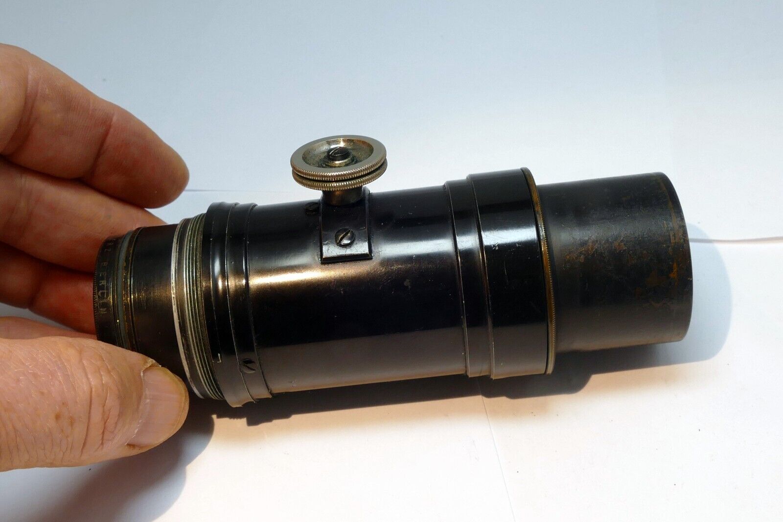 Goerz Berlin 60mm Tele Lens brass lens with focusing tube IIIa