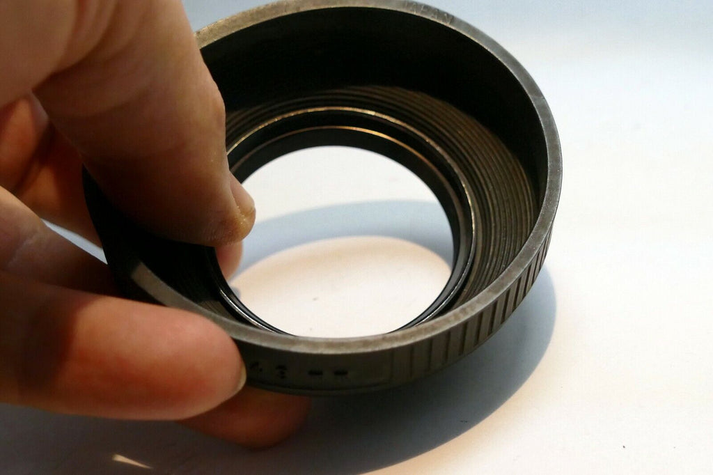 Vivitar 49mm rubber lens hood shade - damaged rigid rubber - AS IS needs repair