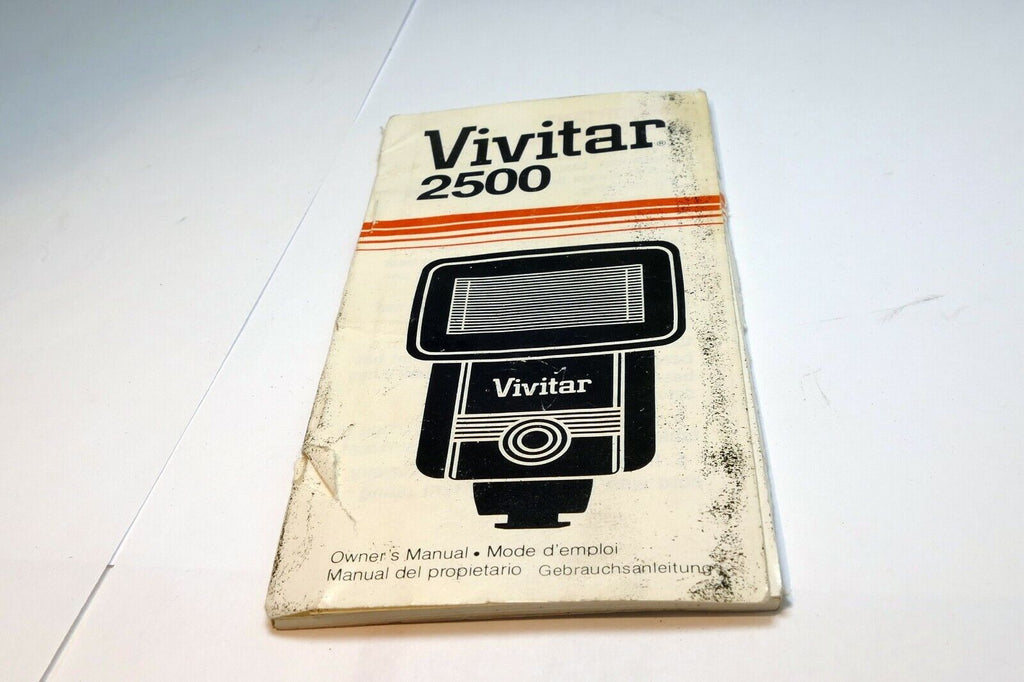 Vivitar 2500 Flash Owner's Manual guide English Espanol Francaise