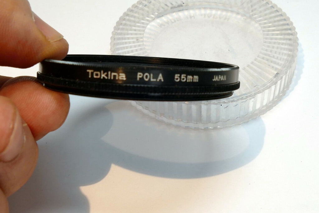 Tokina 55mm Polarizer PL with plastic case made in Japan POLA genuine OEM AT-X