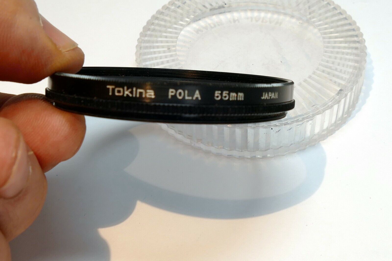 Tokina 55mm Polarizer PL with plastic case made in Japan POLA genuine OEM AT-X