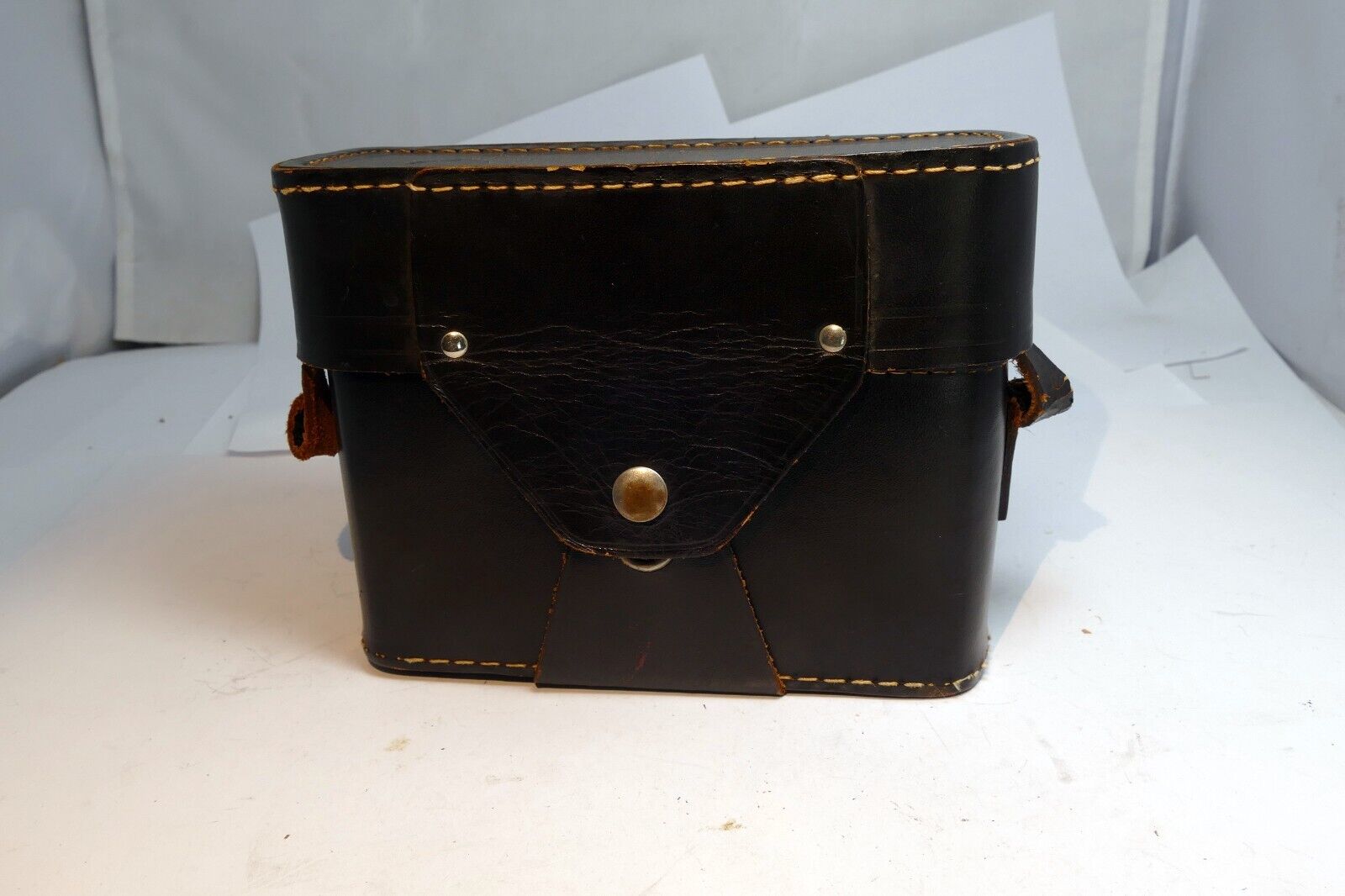 Argus C3 Matchmatic camera leather case black  brick Top Grain  Cowhide USA