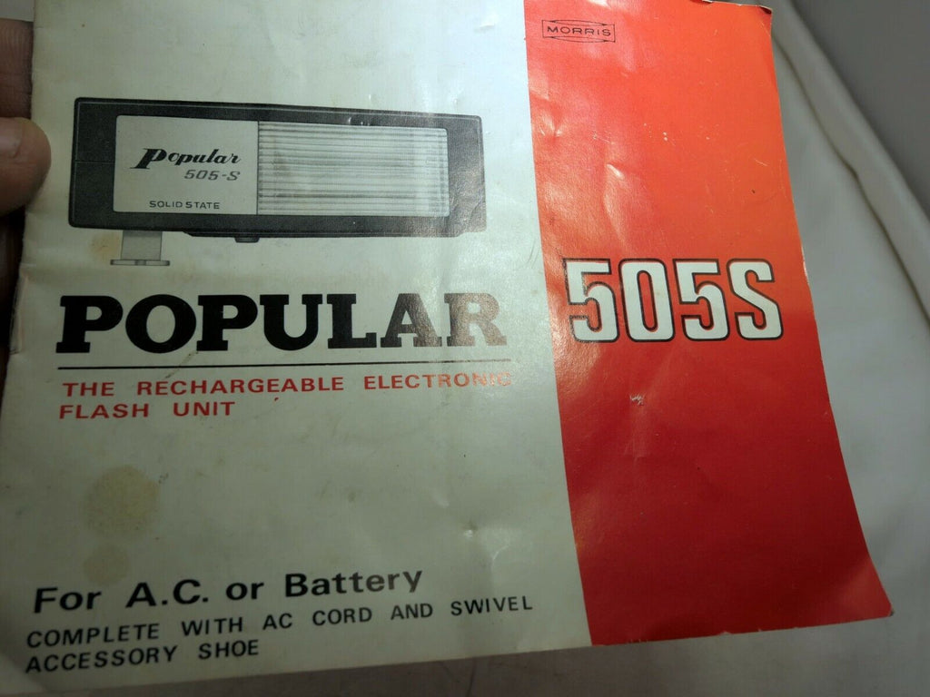 Popular 505S Flash Morris Guide Owners Manual   English E
