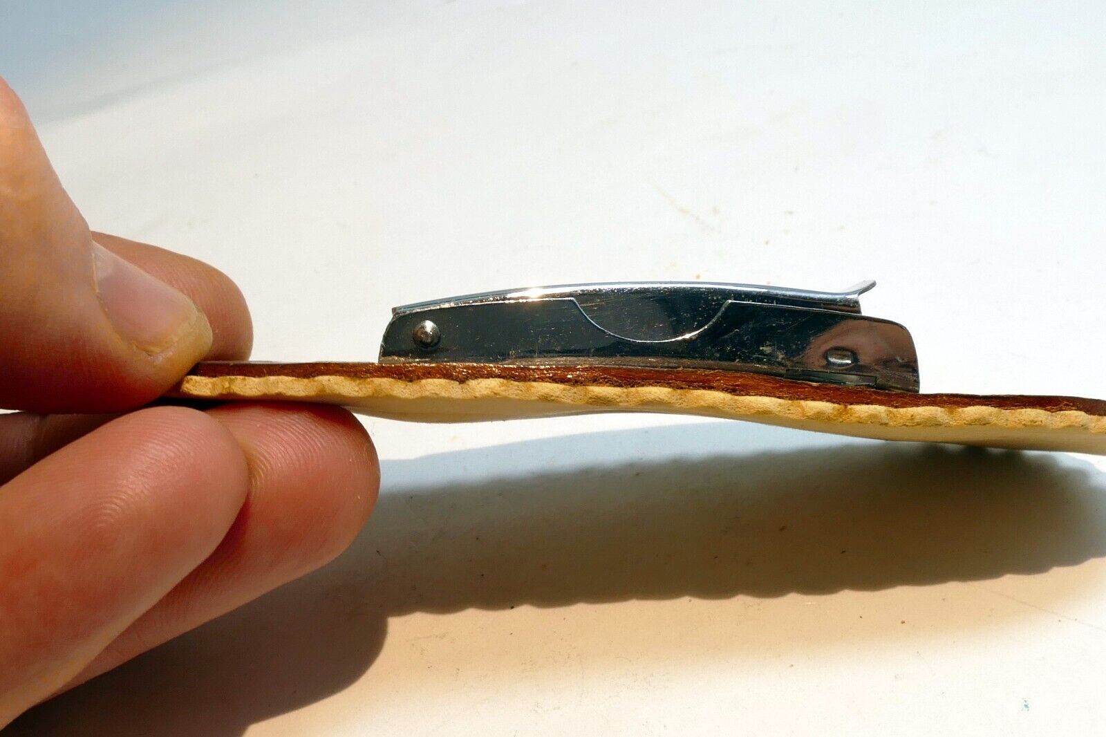 Clip on buckle for Brown Genuine Leather camera neck hand strap