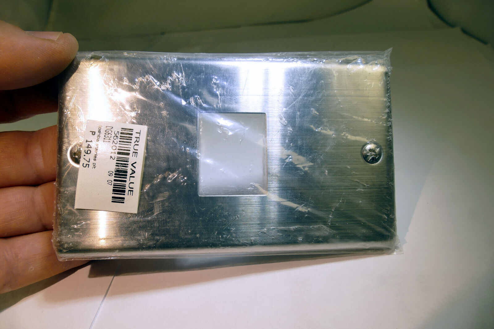 Toshiba  1 gang Stainless Steel Wall Plate  for  single Coax data