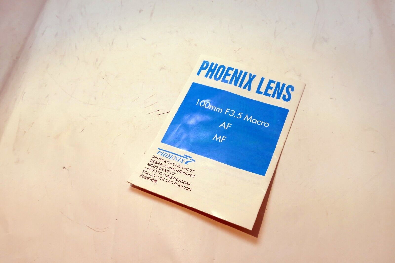 Phoenix 100mm f3.5 macro lens AF/ MF Instructions  guide manual English EN