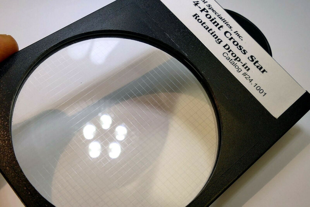 Lindahl 4-Point Cross Star CS Lens Filter drop in square 3X3" Rotating