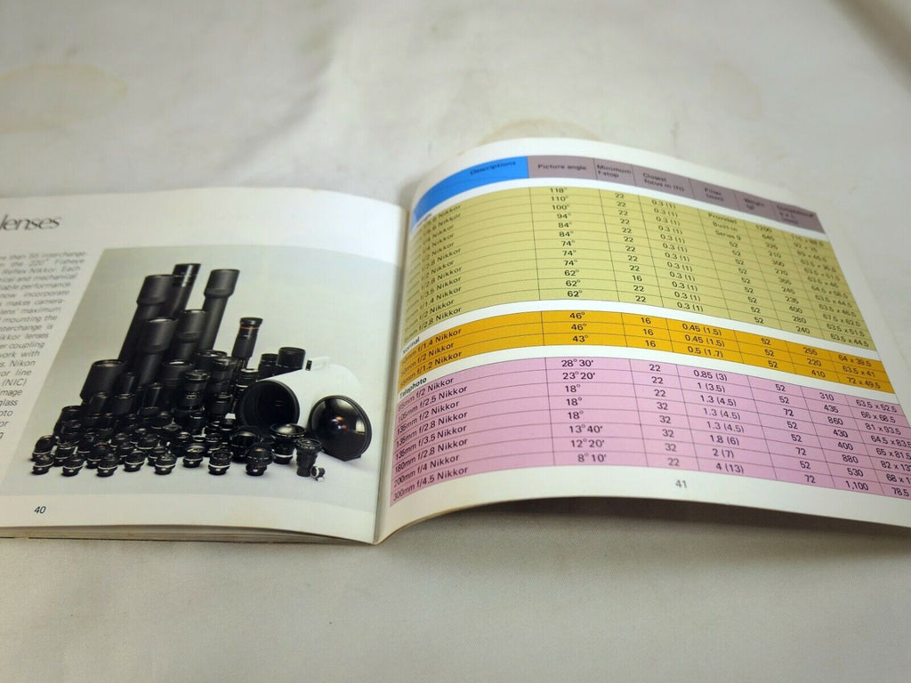 Nikon Nikkormat FTn EL Photography Guide System Information Brochure 47 pages EN