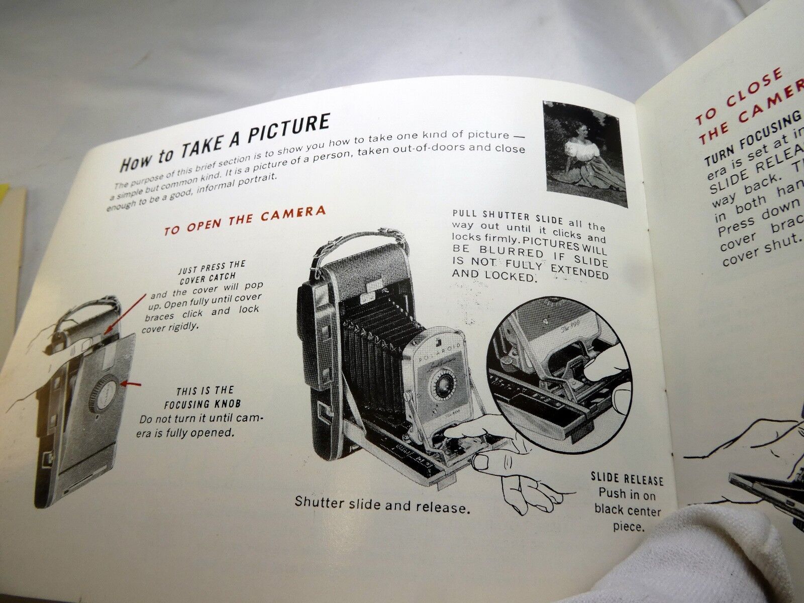 Polaroid Land Camera Guide Instruction manual photography (missing cover page)