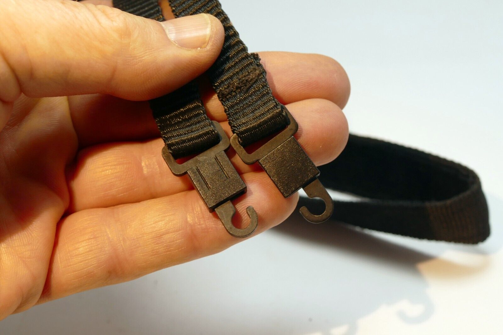 Camera Neck Strap Black snap on type with plastic hooks