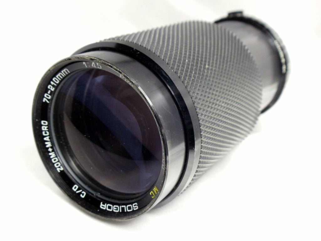 Soligor 70-210mm f4.5 OM lens manual focus for Olympus
