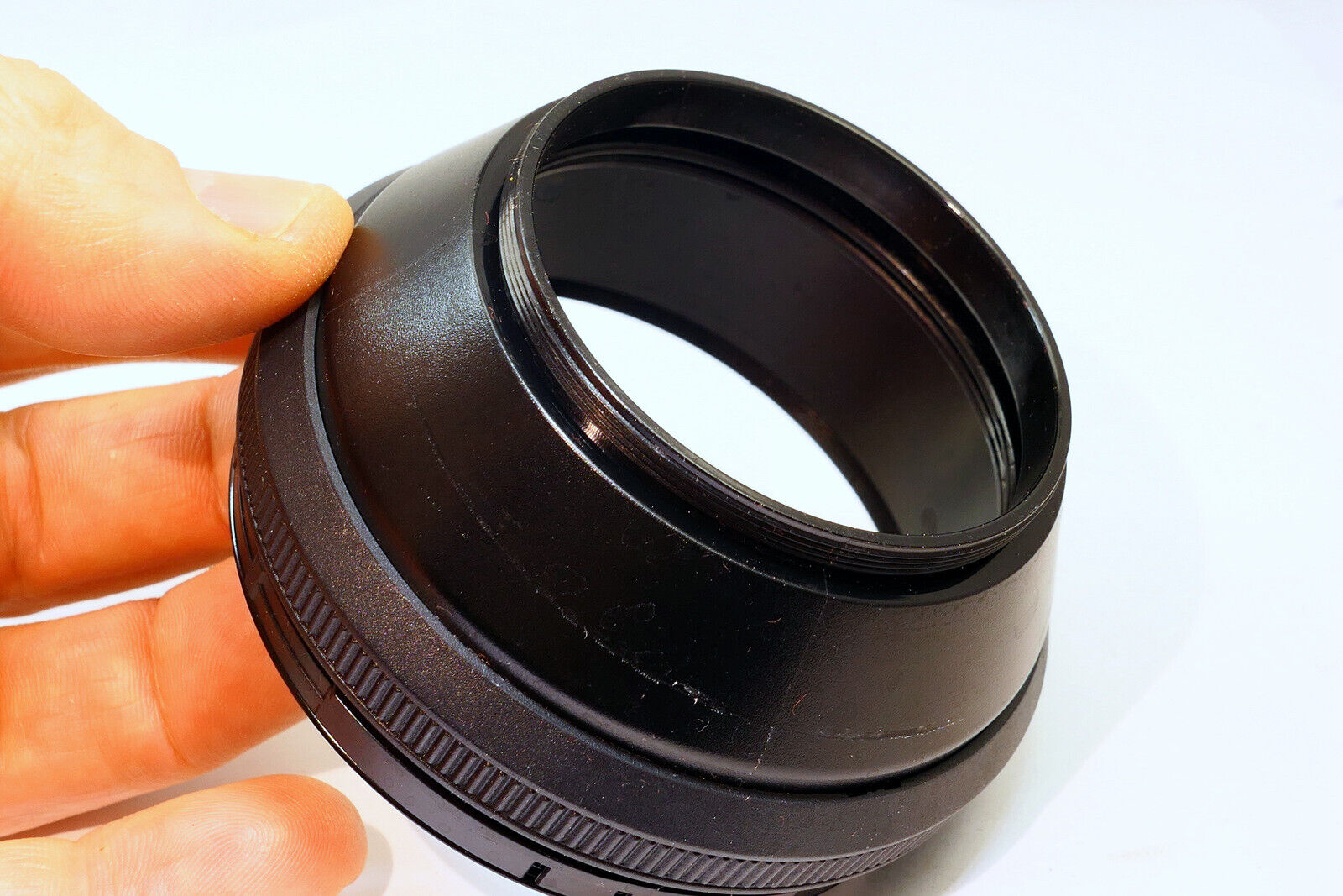 57mm Lens Hood Adapter Shade Plastic screw in type