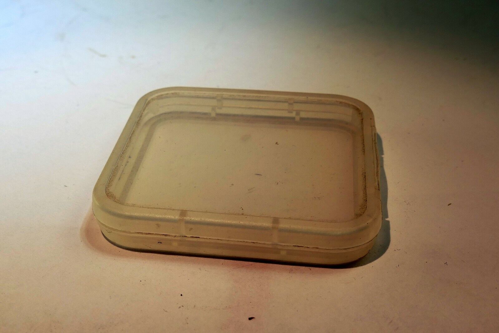 Plastic memory card case with Smart Media SD memory cards