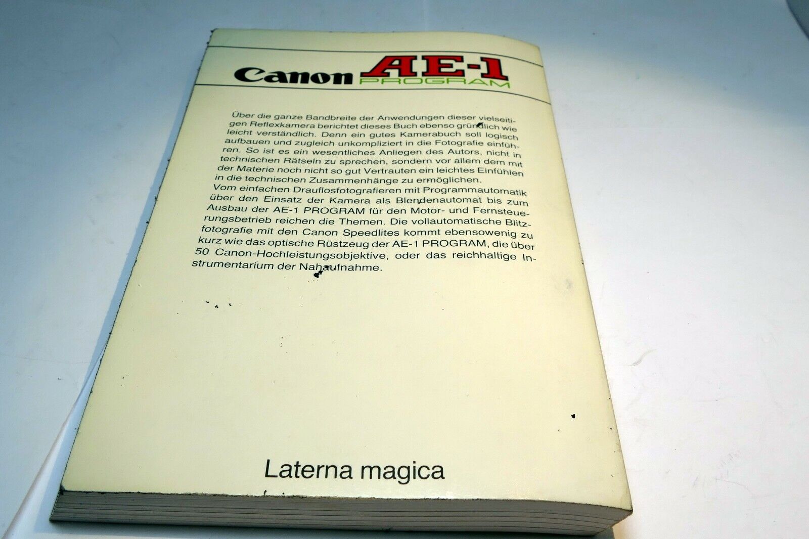 Canon AE-1 program Laterna Magica Deutsche Ausgabe 1989 Gunter Richter