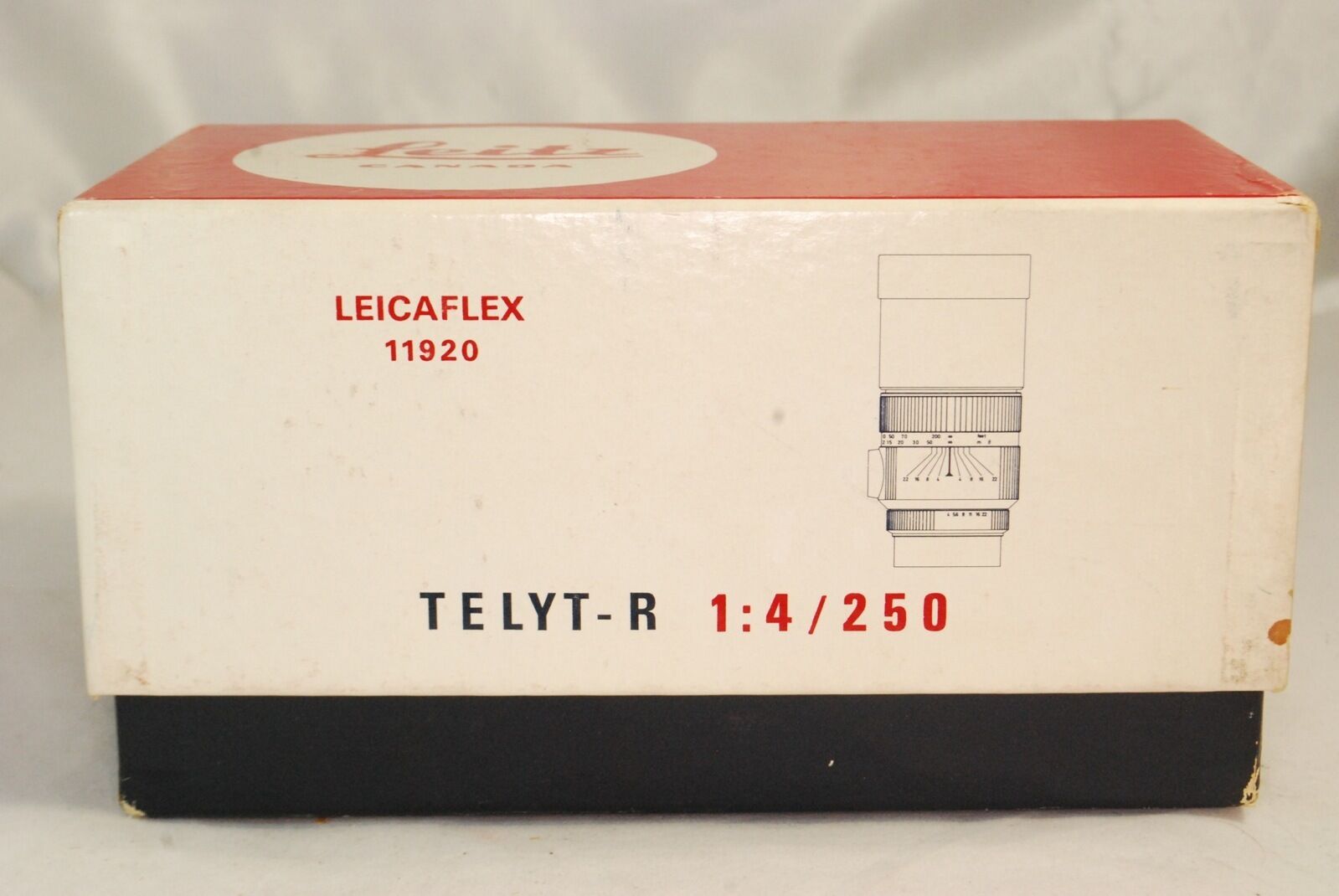 Leitz Leica Leicaflex Telyt - R F4/ 250mm  Lens Empty Box vintage  5311041 11920