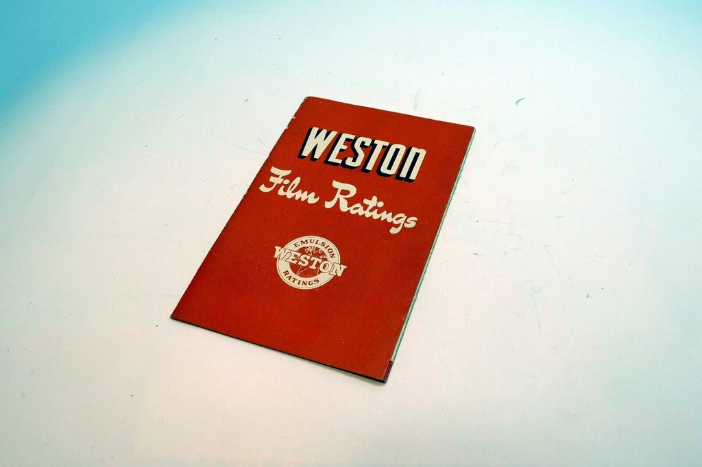 Weston Film ratings for Light meter Manual Instruction Guide 1965