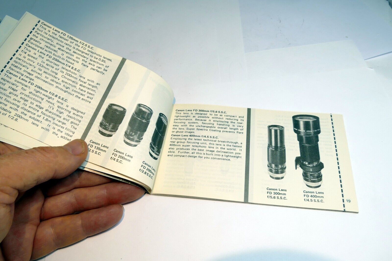 Canon  FD Product Guide camera accessory  sales brochure  EN 1977  advertisement