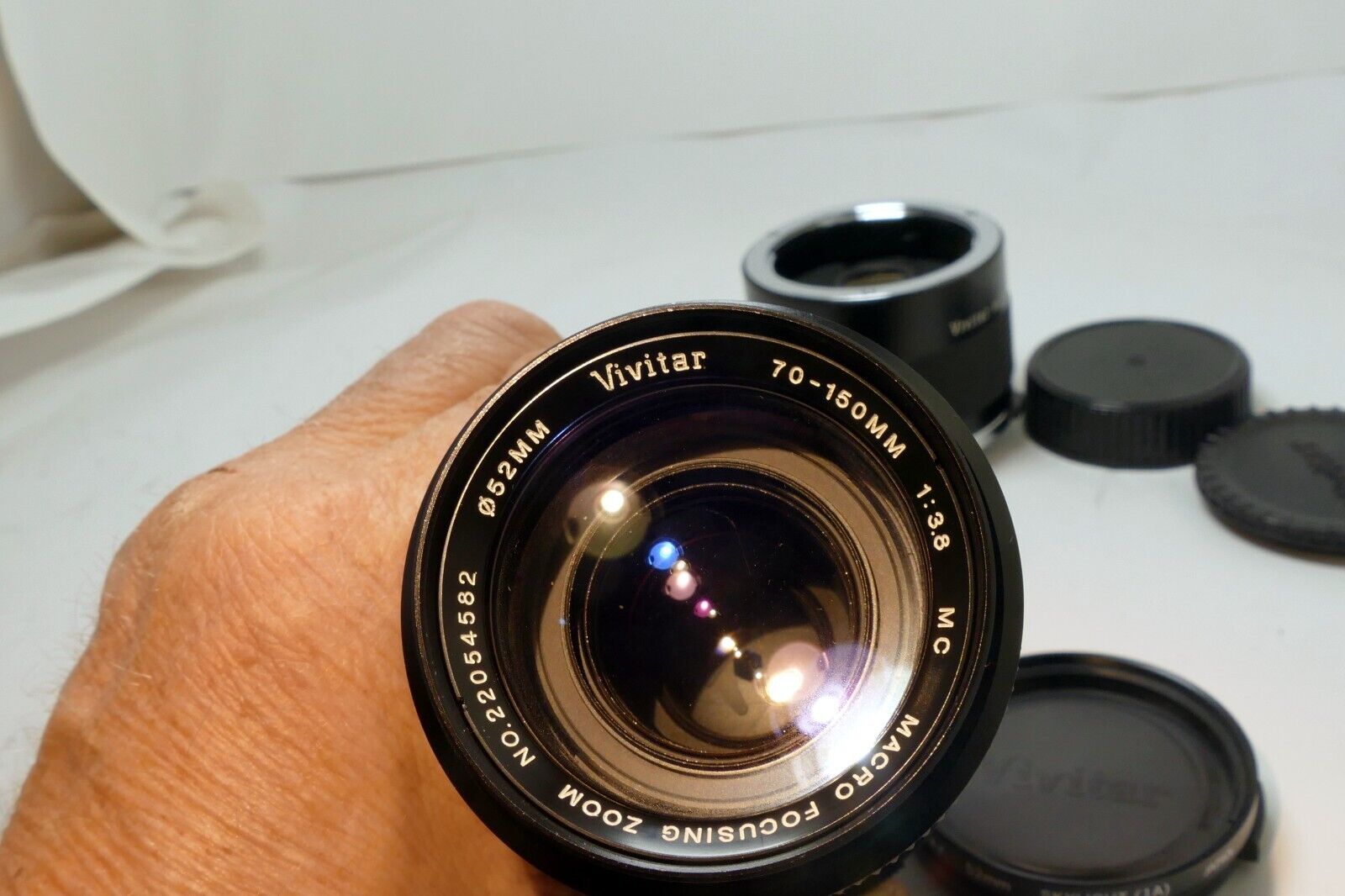 Vivitar 70-150mm f3.8 Manual Focus Lens w/ 2X teleconver Olympus OM mount - MINT