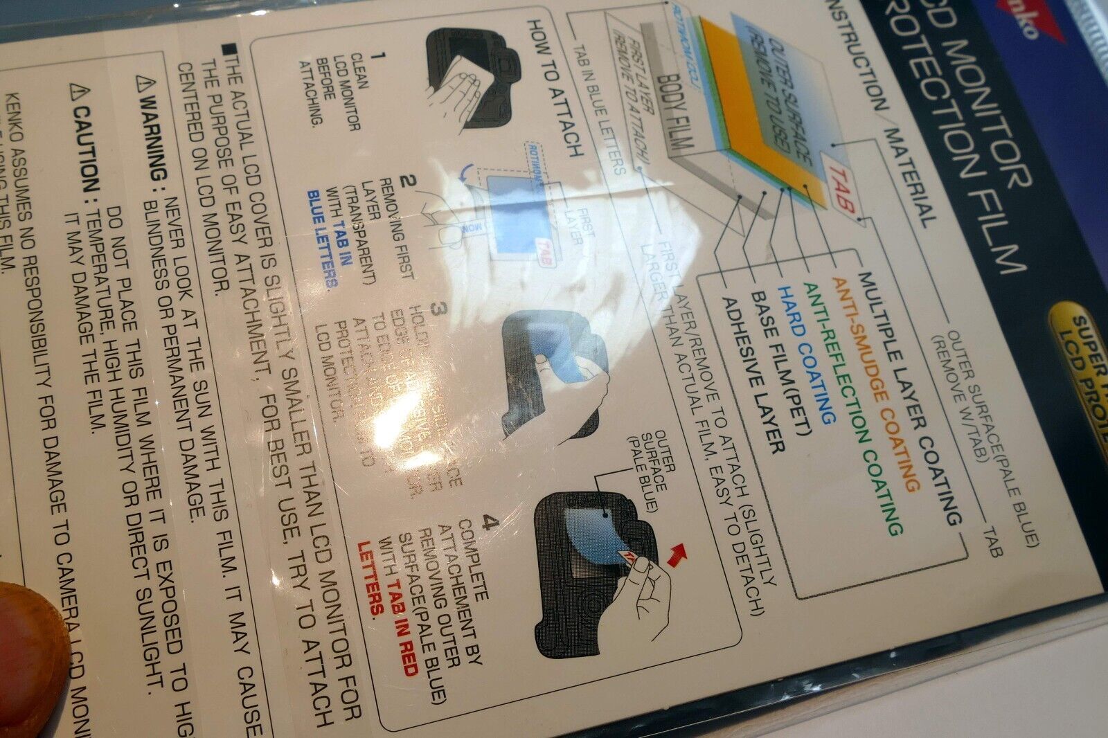 Fujifilm X-H1 camera Screen/Monitor Hard Coat LCD Protector
