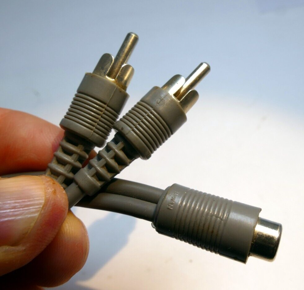 RCA Male to RCA Female   Audio  Cable  adapter plug