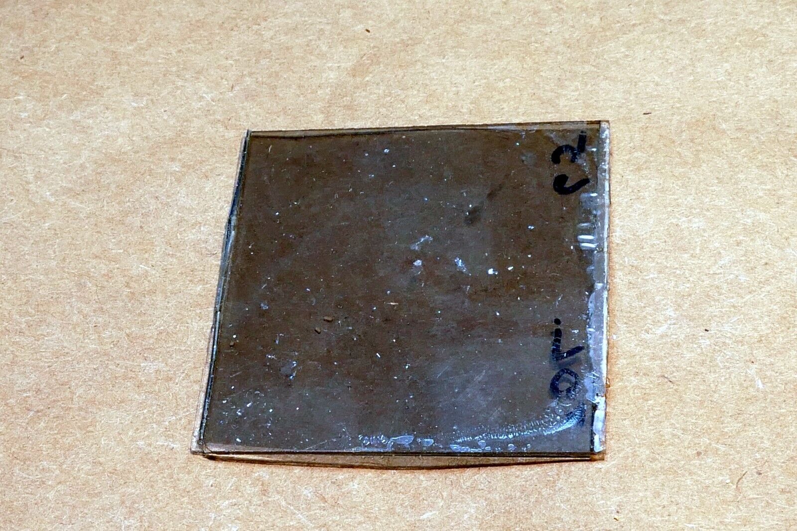 Microscope 4X4cm 40X40mm polarizing filter glass POL. 65 square