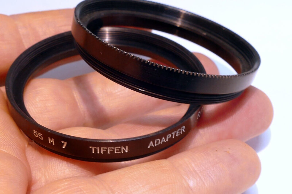 Tiffen 55mm to series 7 VII Filter 54mm ring adapter w/ retaining ring set USA