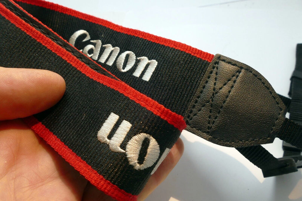 Canon EOS 5D Mark II Camera Shoulder Neck Strap Black-Red  -  Genuine OEM