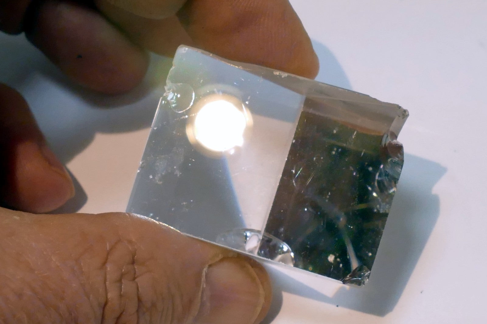 OPTICAL GLASS PRISM OPTICS 1X1.5" right angle 90 degree