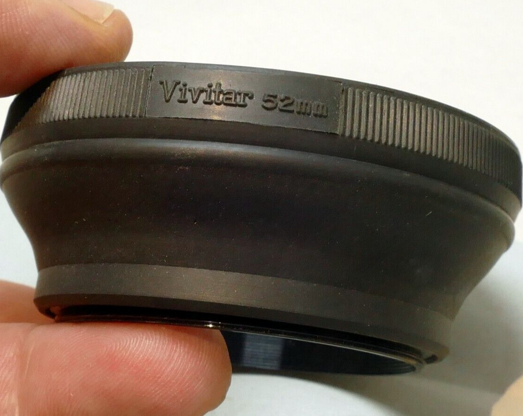 Vivitar collapsible 52mm Rubber Lens Hood Shade  for 50mm f1.4 (ribbed rim)