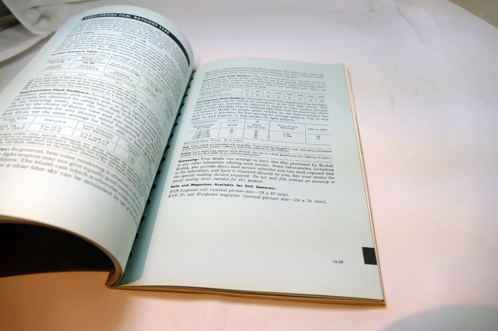 Kodak Color Films Brochure - Data Book third edition 1959 Photo guide