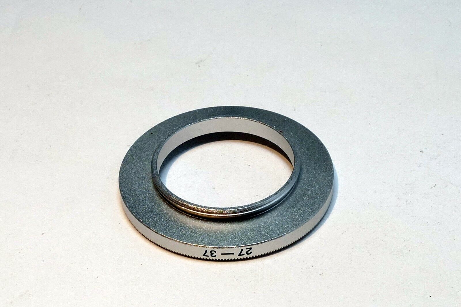 27mm to 37mm Step Up lens ring adapter  screw in threaded (chrome)