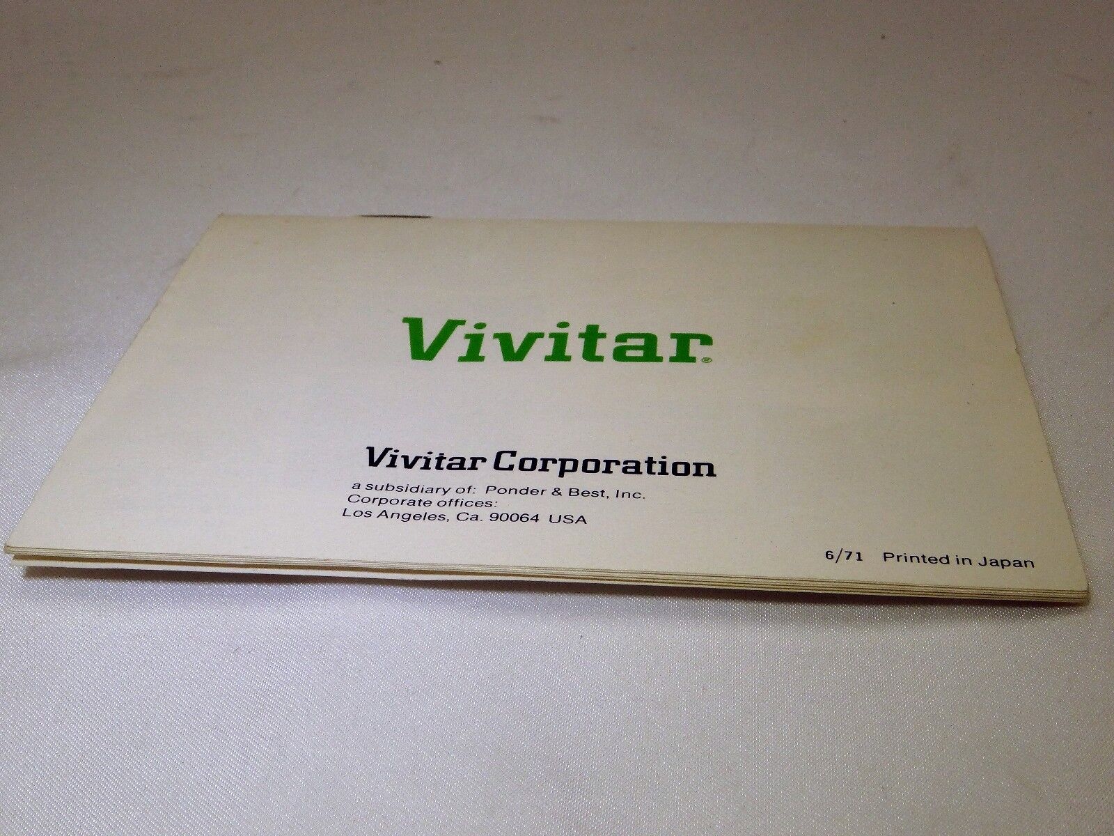 Vivitar Automatic interchangeable T4 Lens System Manual Guide English EN