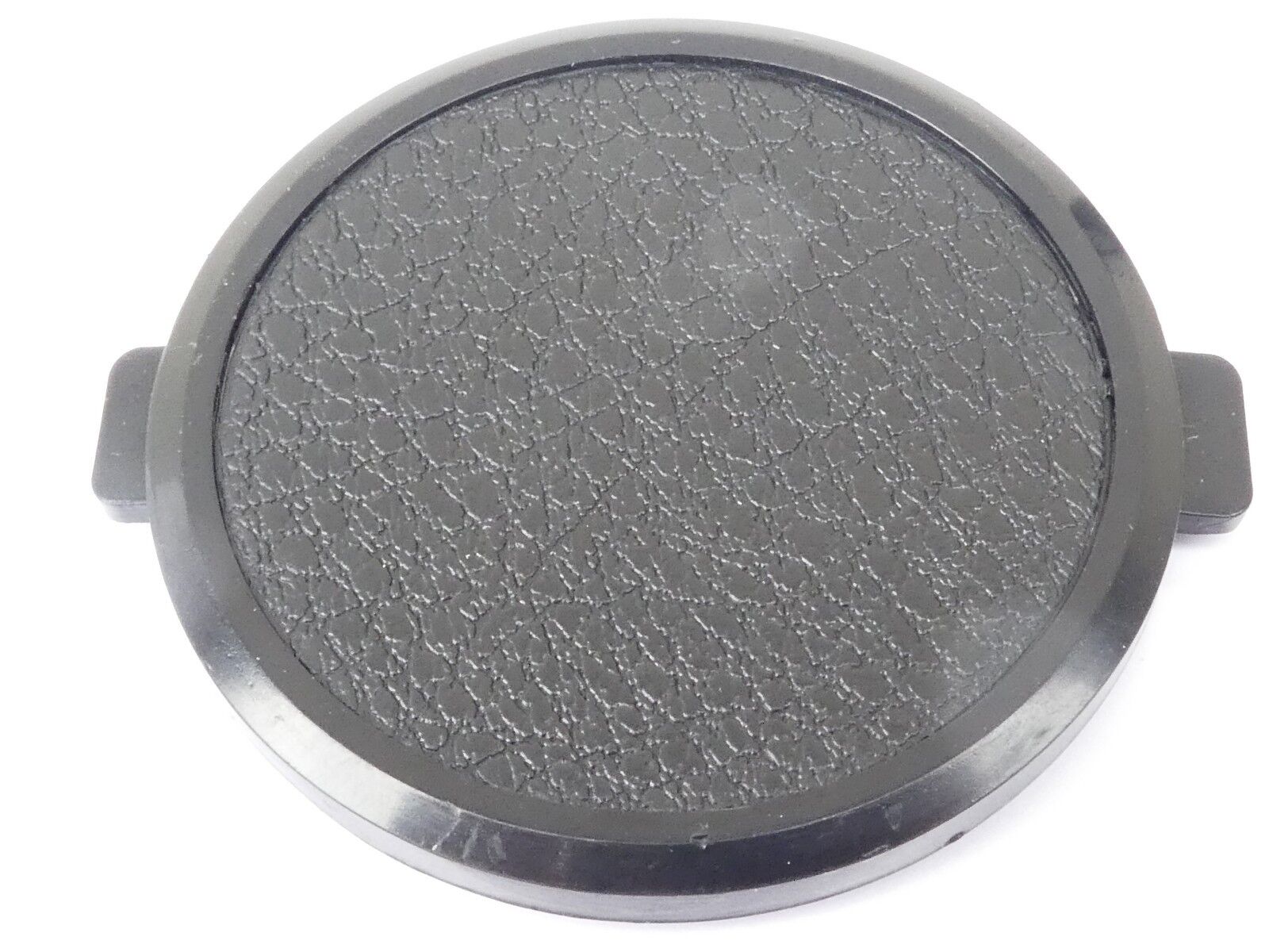 Used 49mm Lens Front Cap Black snap-on type made in Hong Kong plastic