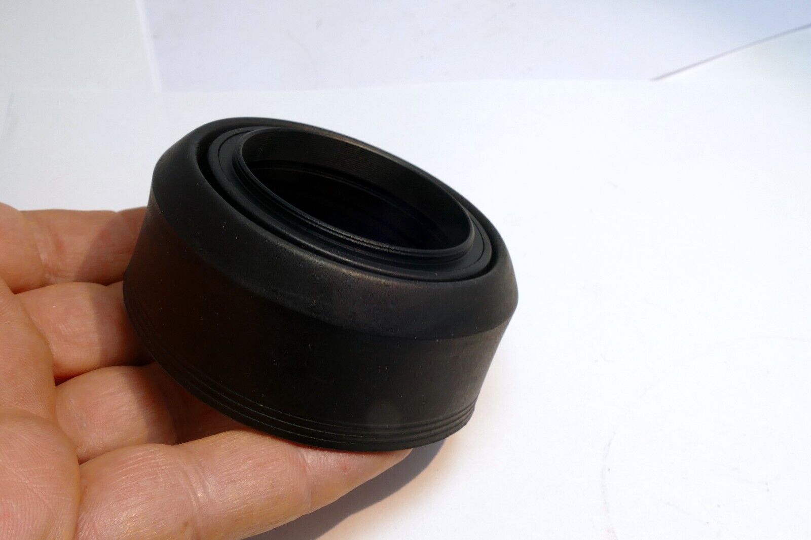 49mm rubber lens hood shade 3-way telephoto and wide angle 28mm 50mm 85mm